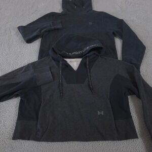 LOT OF 2 Under Armour Hoodie Women XL ColdGear Fleece Pullover Sweatshirt Casual